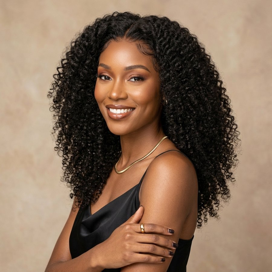 Kinky curly HD lace wig