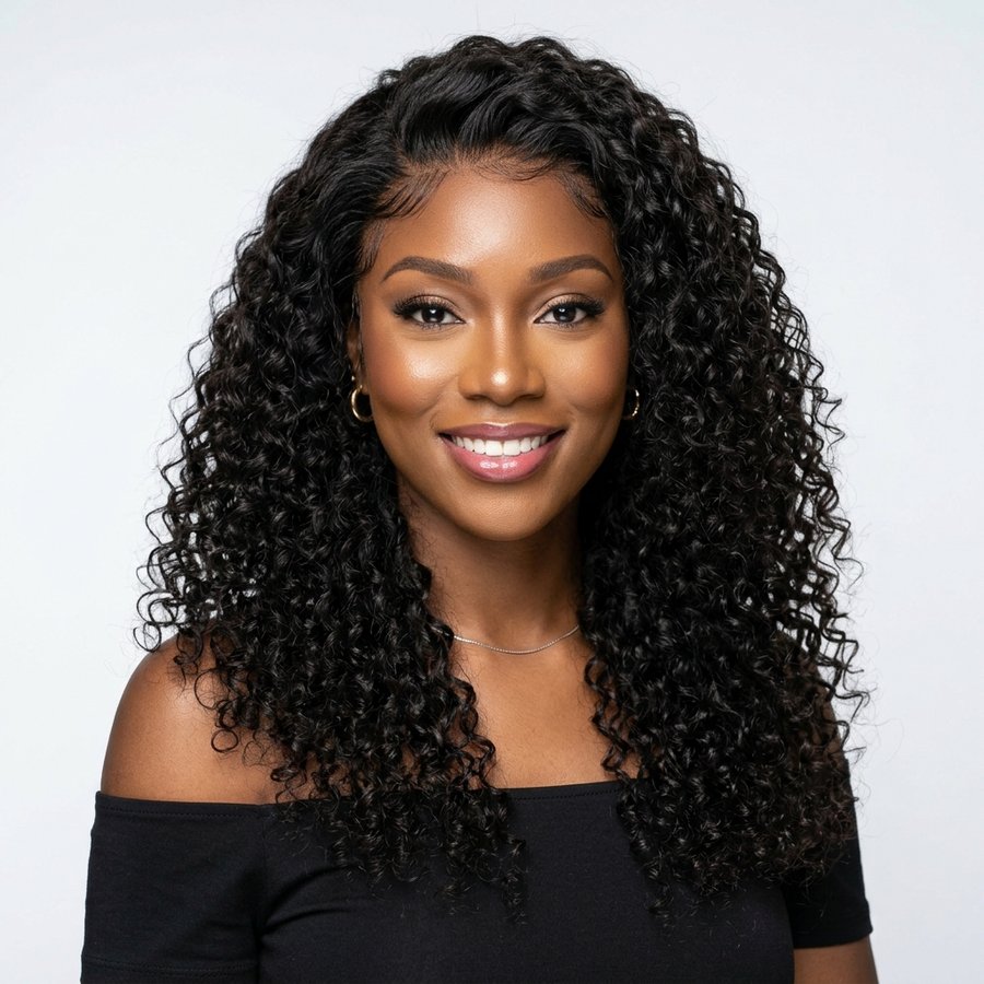 Deep curly full wig